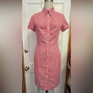 A.B.S. By Allen Schwartz Vintage 90s Gingham Dress